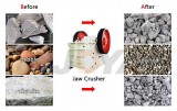 Which materials can be selected for the jaw plate of the jaw crusher?